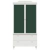 vidaXL Armadio con Lavagna con cassetto ROROS Bianco 90 x 45 x 180 cm