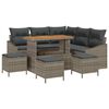 vidaXL Set Divano da Giardino con cuscino 9 pcs Grigio polyrattan