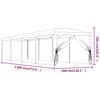 vidaXL Tenda per Feste con 10 Pareti Laterali in Rete Rossa 3x12m HDPE