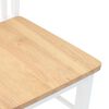 vidaXL Sedie da Pranzo 2 pz Bianche in Legno Massello di Hevea