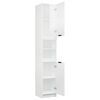 vidaXL Mobile da Bagno Bianco Lucido 32x34x188,5 cm Legno Multistrato