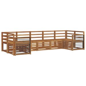 vidaXL Set di divani da esterno 7 pz 7-Posti Naturale