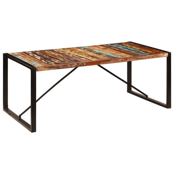 vidaXL Tavolo da Pranzo 200x100x75 cm in Legno Massello di Recupero