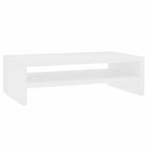 vidaXL Supporto per Monitor Bianco 42x24x13 cm Legno Multistrato