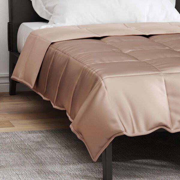 vidaXL Duvet Estivo Oro 200 x 140 cm Satin e Micropile