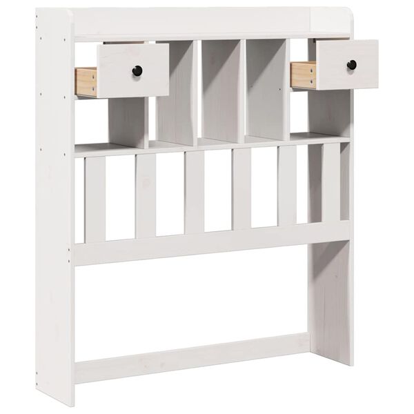 vidaXL Testiera con Ripiani Bianca 75 cm in Legno Massello di Pino