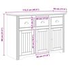 vidaXL Credenza con cassetto BODO Marrone miele 115,5 x 44 x 80 cm
