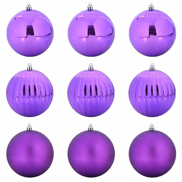 vidaXL Set di palline di Natale XL 9 pcs Lill&agrave; Plastica