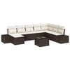 vidaXL Set Divano da Giardino 8 pz Marrone e Crema polyrattan