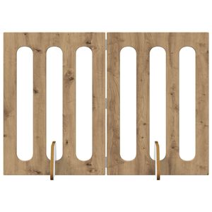 vidaXL Recinto pieghevole per animali 2 pcs Rovere Artigianale