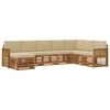 vidaXL Set di divani da esterno 6 pz Naturale