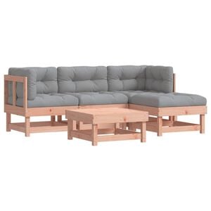 vidaXL Set Divani Giardino 5 pz con Cuscini Legno Massello di Douglas