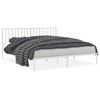 vidaXL Giroletto con Testiera Metallo Bianco 183x213 cm
