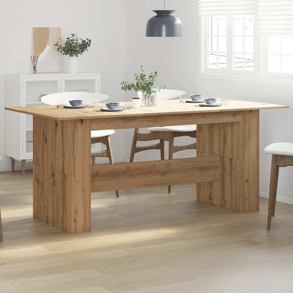 vidaXL Tavolo da Pranzo Rovere Artigianale 180x90x76 cm in Truciolato
