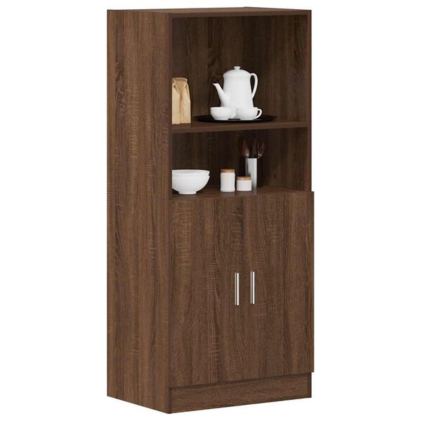 vidaXL Armadietto Cucina Rovere Marrone 57x41,5x131,5 cm in Truciolato