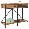 vidaXL Tavolo consolle con cassetto Legno vecchio 100 x 39 x 78,5 cm