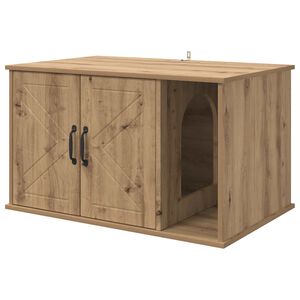 vidaXL Casa per Gatti Rovere Artigianale 85 x 55 x 50 cm