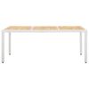 vidaXL Set da Pranzo per Giardino 9 pz in Polyrattan Bianco