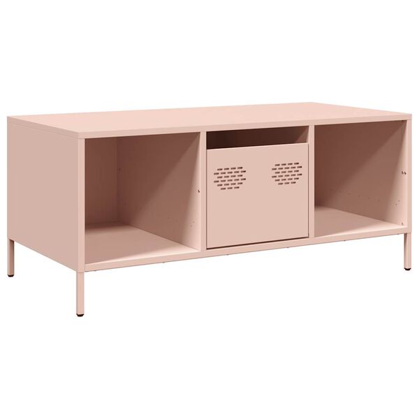 vidaXL Tavolino Rosa 101,5x50x43,5 cm in Acciaio Laminato a Freddo