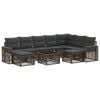 vidaXL Set Divano da Giardino 10 pz Grigio e Grigio Scuro polyrattan