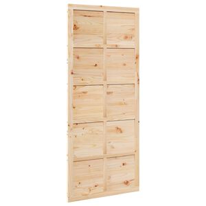 vidaXL Porta del fienile 80 x 2,5 x 208 cm Legno Massello di Pino