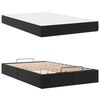 vidaXL Struttura letto con materasso con materasso 2 pcs Nero PVC