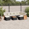 vidaXL Set Divani da Giardino 10pz con Cuscini in Polyrattan Nero