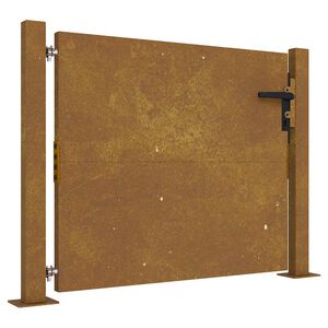 vidaXL Cancello da giardino 100x75 cm in acciaio Corten