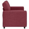 vidaXL Divano a 2 Posti Rosso Vino 160x77x82 cm in Tessuto