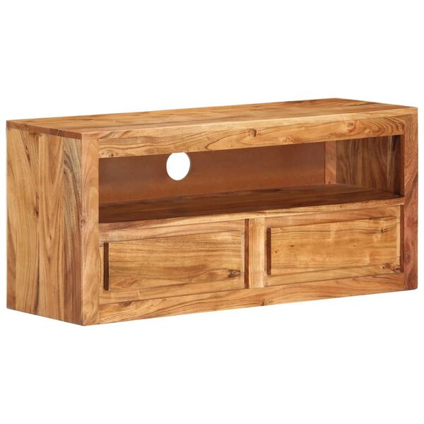 vidaXL Mobili Porta TV 2pz 88x30x40 cm in Legno Massello di Acacia
