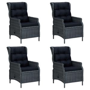 vidaXL Set Mobili da Pranzo per Giardino 5 pz Grigio Scuro