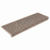 vidaXL Tappeti Adesivi Scale Aspetto Sisal 30 pz 65x21x4cm Beige Scuro