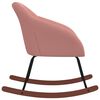 vidaXL Poltrona a Dondolo Rosa in Tessuto