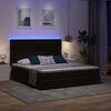 vidaXL Letto con contenitore e LED con led Nero 180 x 200 cm Velluto