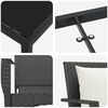 vidaXL Set da Pranzo per Giardino con cuscino 7 pcs Nero polyrattan