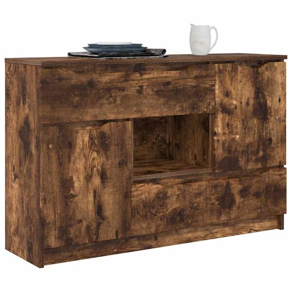 vidaXL Credenza Rovere fumé 100 x 30 x 65,6 Legno multistrato