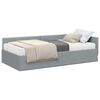 vidaXL Struttura Letto Angolare con Materasso 2 pz Grigio chiaro