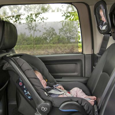 A3 Baby & Kids Specchio da Auto per Bambini con LED 28,5x21,4x8cm Nero