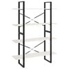 vidaXL Libreria a 4 Ripiani Bianca 100x30x140 cm in Massello di Pino