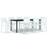 vidaXL Set da Pranzo da Giardino 9 pz Bianco