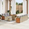 vidaXL Set Divano da Giardino 13 pcs Beige e Grigio Chiaro polyrattan
