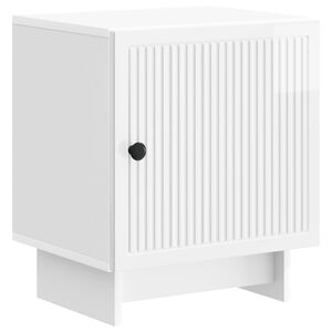 vidaXL Armadio da Notte Bianco Lucido 43 x 34,5 x 50 cm