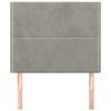 vidaXL Testiera Grigio Chiaro 90x5x118/128 cm Velluto