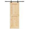vidaXL Porta Scorrevole con Set Hardware 80x210 cm Legno Massello Pino
