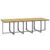 vidaXL Set Pranzo da Giardino 11 pz con Cuscini in Polyrattan Grigio