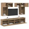 vidaXL Unit&agrave; per TV a Muro 6 pcs Legno vecchio 100 x 30 x 40 cm