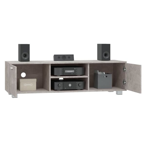 vidaXL Mobile per TV Grigio Cemento 140x40,5x35 cm Legno Multistrato