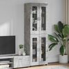 vidaXL Credenza con lo scaffale FLORIN Grigio cemento 60 x 35 x 182 cm