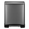 EKO Pattumiera a Pedale E-Cube 28 L+18 L Acciaio