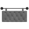 vidaXL Testata appesa Grigio scuro 90 x 55 x 7 cm Velluto